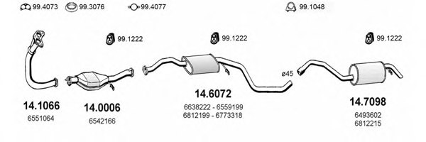 ASSO ART1088 Exhaust System
